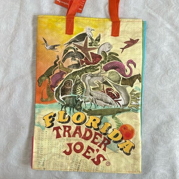 Trader Joe’s Handbags - Trader Joe’s Plastic Reusable Shopping Tote Bag 6 Gallon Florida